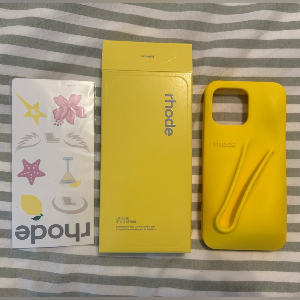 RHODE Lemonade Yellow Phone Case 16 Pro Max